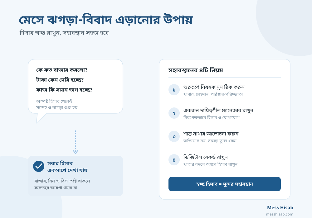 মেসে ঝগড়া-বিবাদ এড়ানোর উপায় | সুন্দর সহাবস্থানের নিয়ম